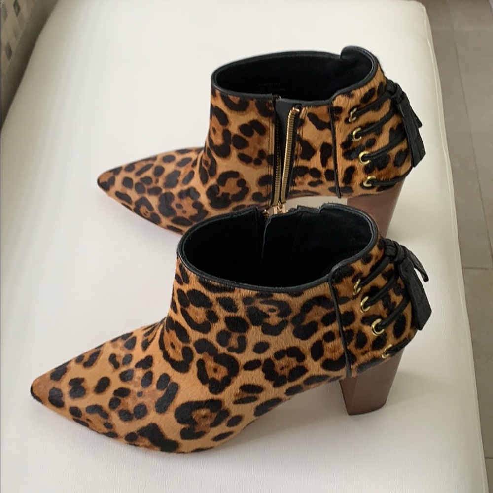 Never worn animal print booties